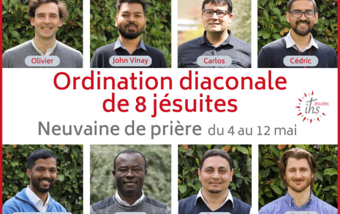 neuvaine de prière pour l'ordination diaconale de 8 jésuites le 13 mai 2023